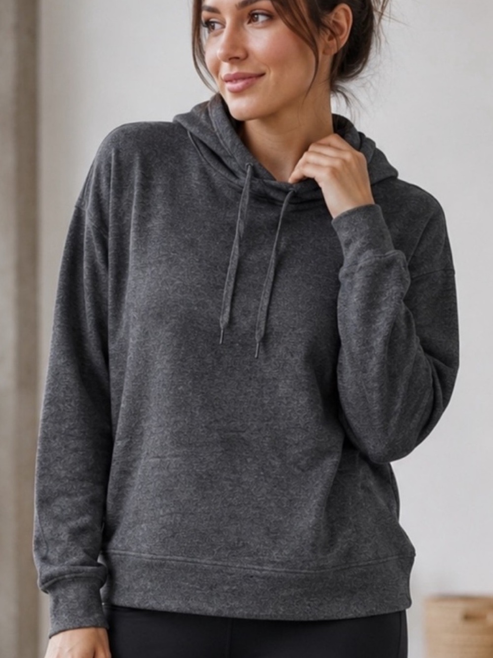 MORET ULTRA Hoodie Sweatshirt XL Gray Drop Shoulder Lounge Gym Athleisure Soft